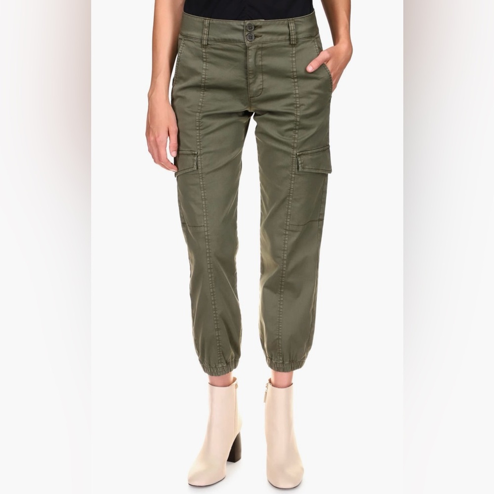 Sanctuary stretch cotton jogger cargo pants - size 29 - army green